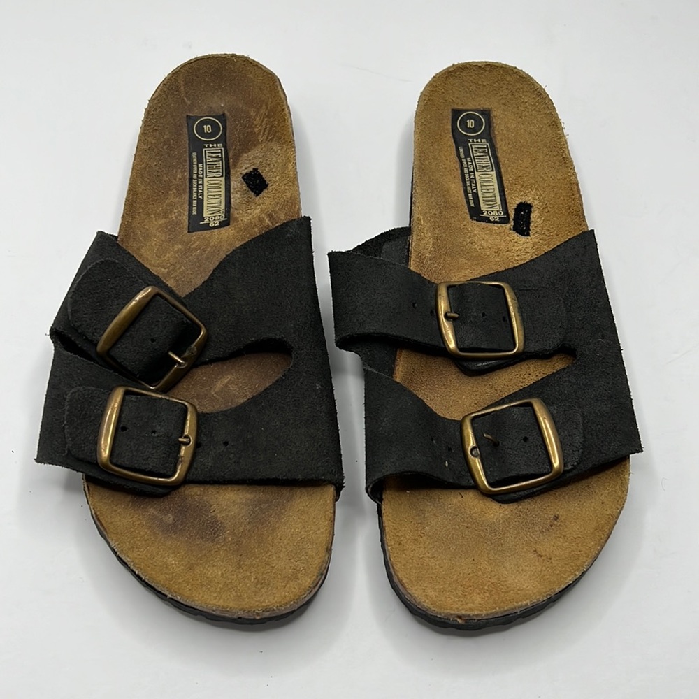 The leather collection 2 strap sandals size 10